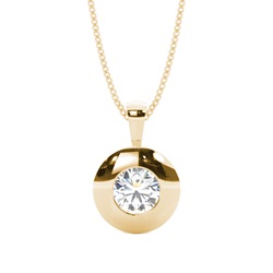 Full Bezel Setting Classic Solitaire Pendant