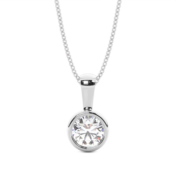 Full Bezel Setting Classic Solitaire Pendant