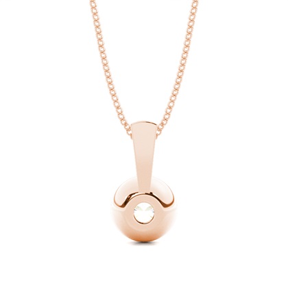 Rose Gold Solitaire Diamond Pendants