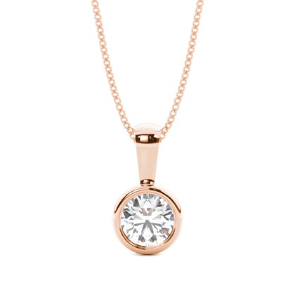 Rose Gold Diamond Pendants & Necklaces