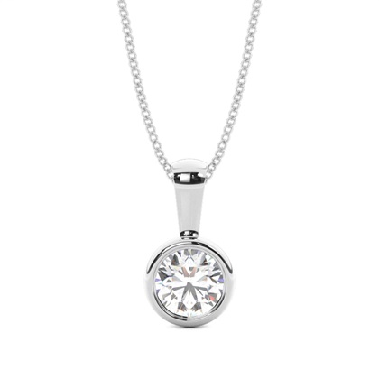 Full Bezel Setting Classic Solitaire Pendant