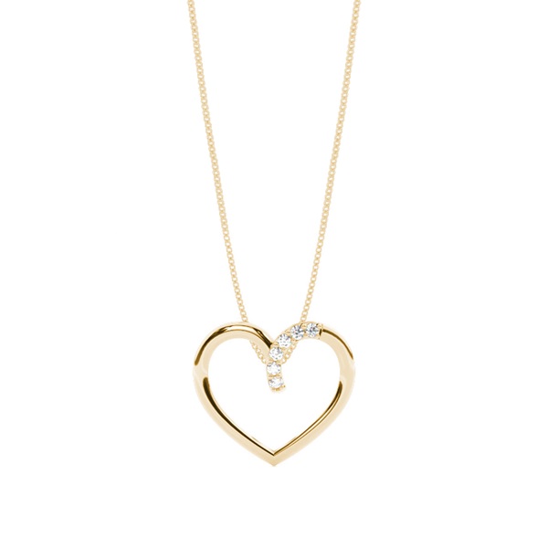 Prong Setting Heart Pendant