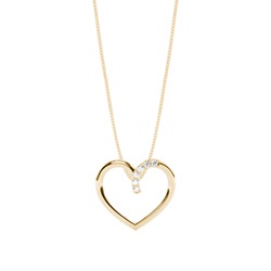 Prong Setting Heart Pendant