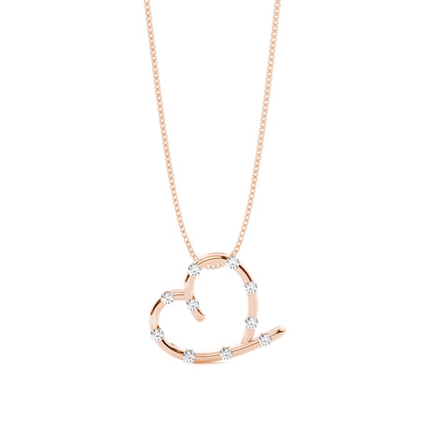 Bar Setting Heart Pendant