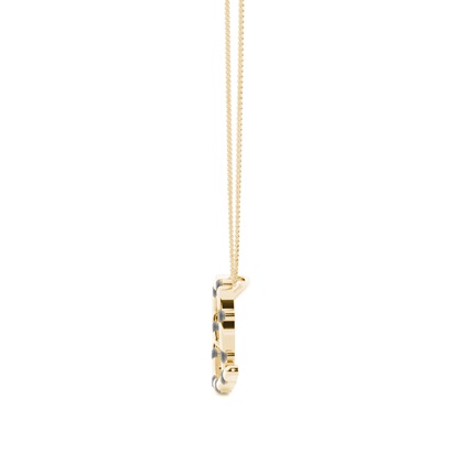 Bar Setting Black Diamond Heart Pendant