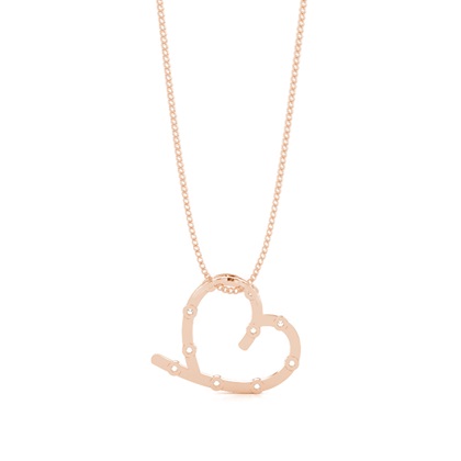 Herz Anhänger in Balkenfassung