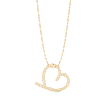 Herz Anhänger in Balkenfassung