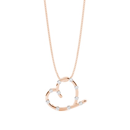 Bar Setting Heart Pendant