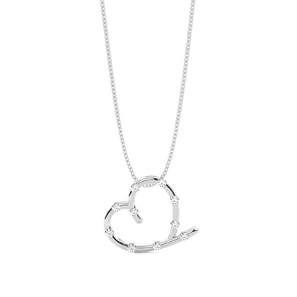 Bar Setting Heart Pendant