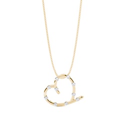 Bar Setting Heart Pendant