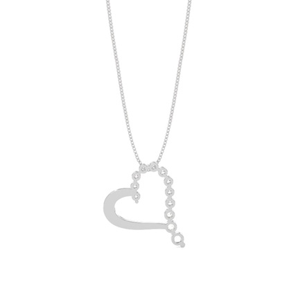 Herz Anhänger in Krappenfassung