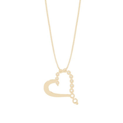 Herz Anhänger in Krappenfassung