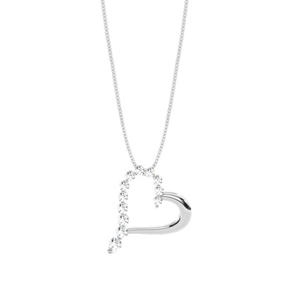 2 Prong Setting Heart Pendant