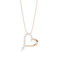 2 Prong Setting Heart Pendant