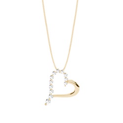 2 Prong Setting Heart Pendant
