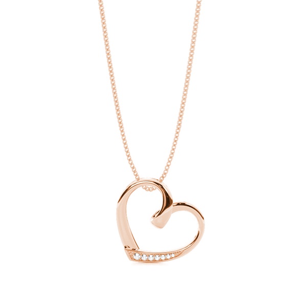 Pave Setting Heart Pendant