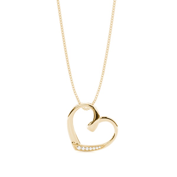 Pave Setting Heart Pendant