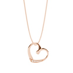 Pave Setting Heart Pendant