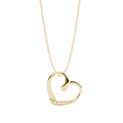 Pave Setting Heart Pendant