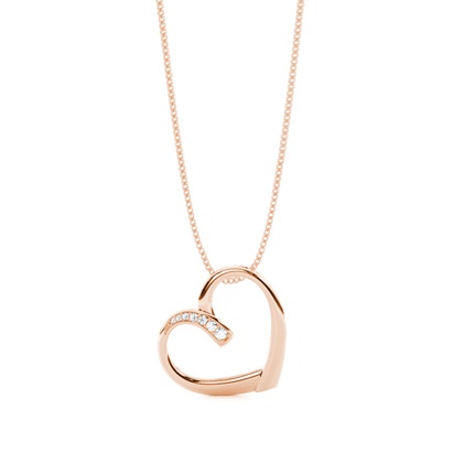 Pave Setting Heart Pendant