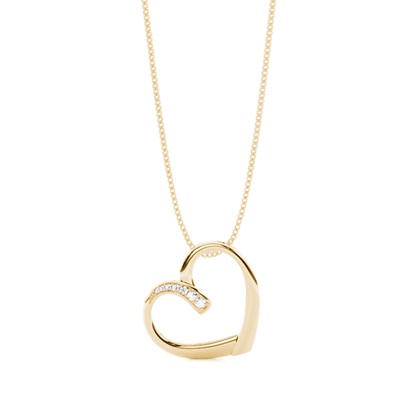 Pave Setting Heart Pendant
