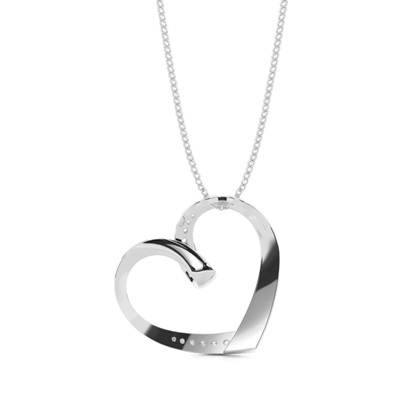 Herz Anhänger in Pavefassung