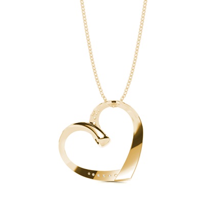 Herz Anhänger in Pavefassung