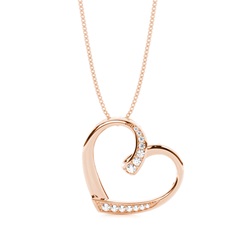 Pave Setting Heart Pendant