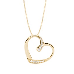 Pave Setting Heart Pendant