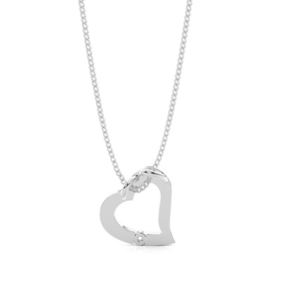 Herz Anhänger in Kanalfassung