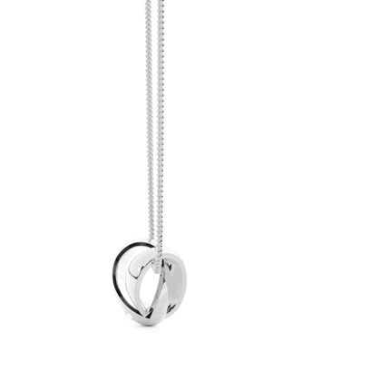 Flush Setting Round Diamond Heart Pendant