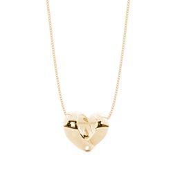 Flush Setting Round Diamond Heart Pendant