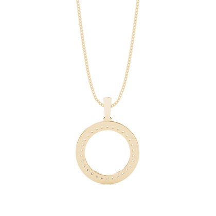 Diamant Kreis Anhänger in einer Pavefassung