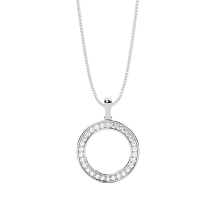 Pave Setting Circle Pendant