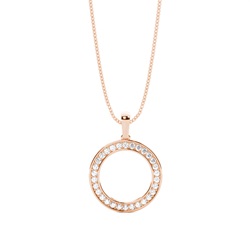 Pave Setting Circle Pendant