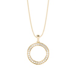 Pave Setting Circle Pendant
