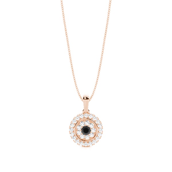 4 Prong Setting Black Diamond Cluster Pendant