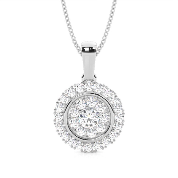 4 Prong Setting Cluster Pendant