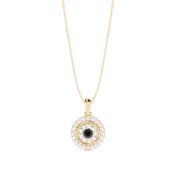 4 Prong Setting Black Diamond Cluster Pendant