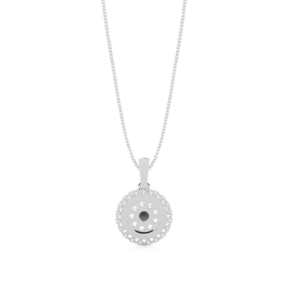 4 Prong Setting Black Diamond Cluster Pendant