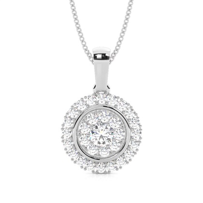 4 Prong Setting Cluster Pendant