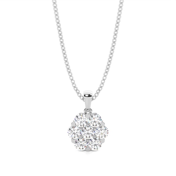 Prong Setting Cluster Pendant
