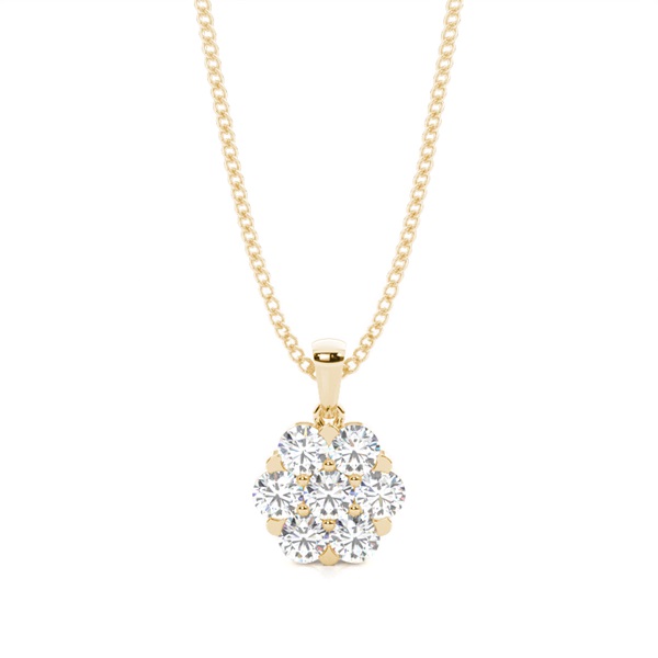 Prong Setting Cluster Pendant