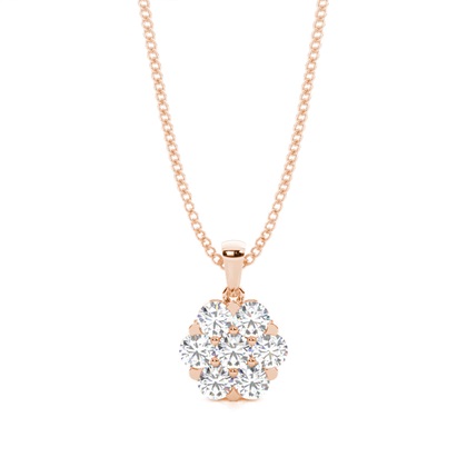 Prong Setting Cluster Pendant