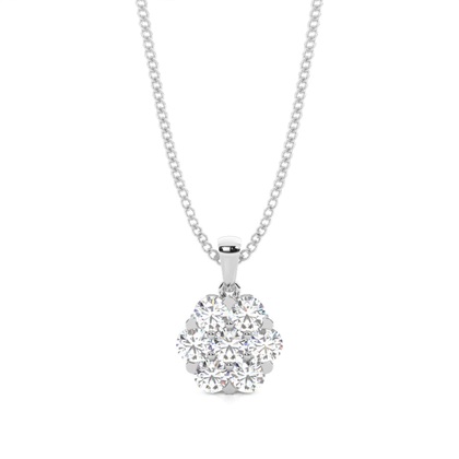 Prong Setting Cluster Pendant