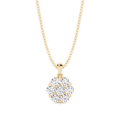 Prong Setting Cluster Pendant