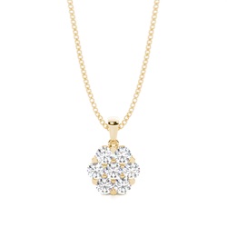 Prong Setting Cluster Pendant