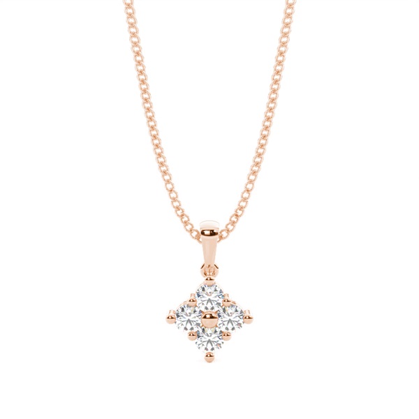 Prong Setting Cluster Pendant
