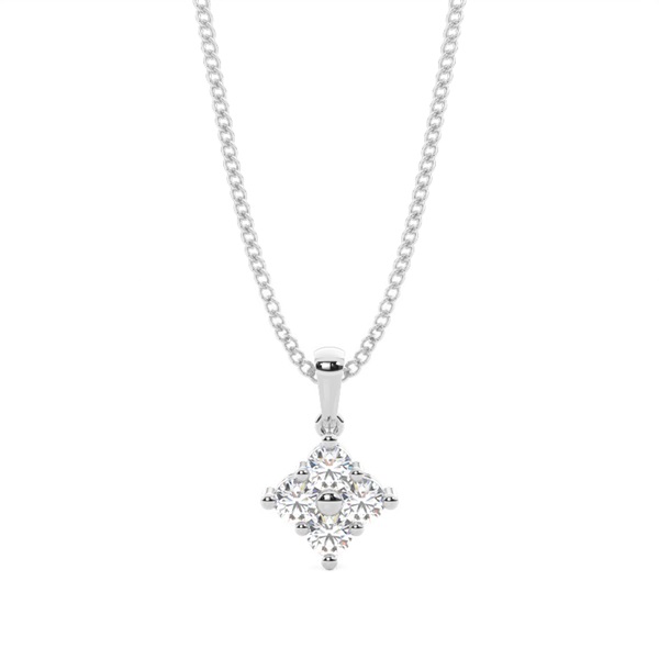 Prong Setting Cluster Pendant