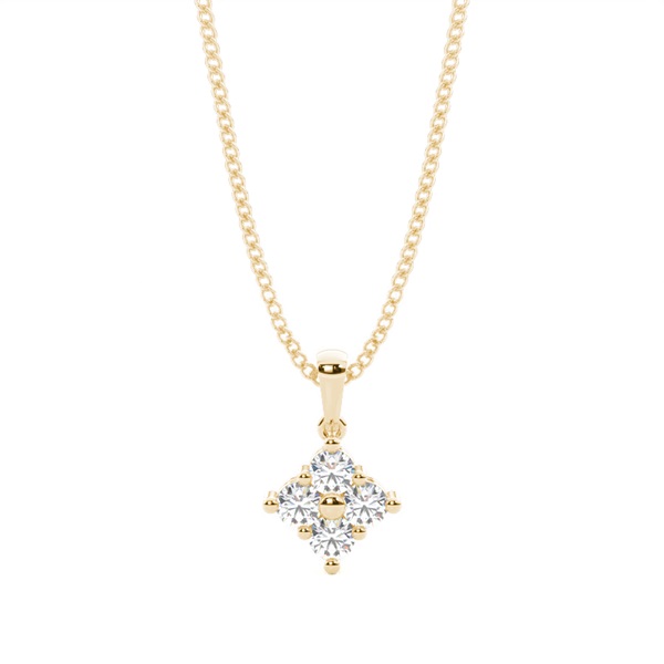 Prong Setting Cluster Pendant